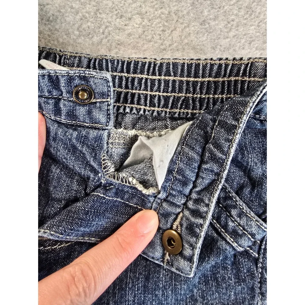 Vintage Y2K Circo Toddler Girls 24m Denim Jeans Rainbow Heart Embroidery Cute